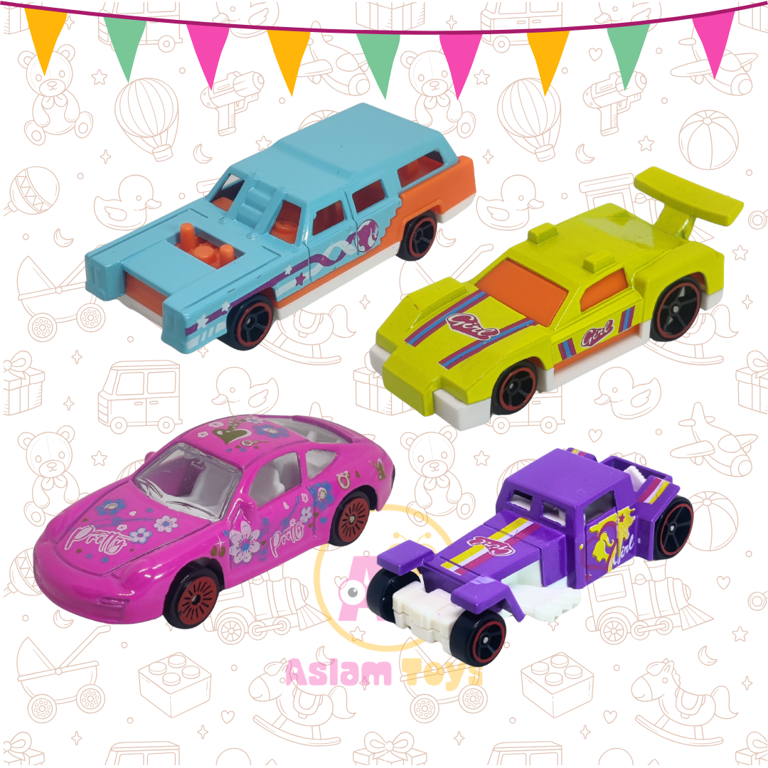 Fashion Girl™ Die-Cast Car Set – Learn &amp; Play with 10 Stylish Mini Vehicles