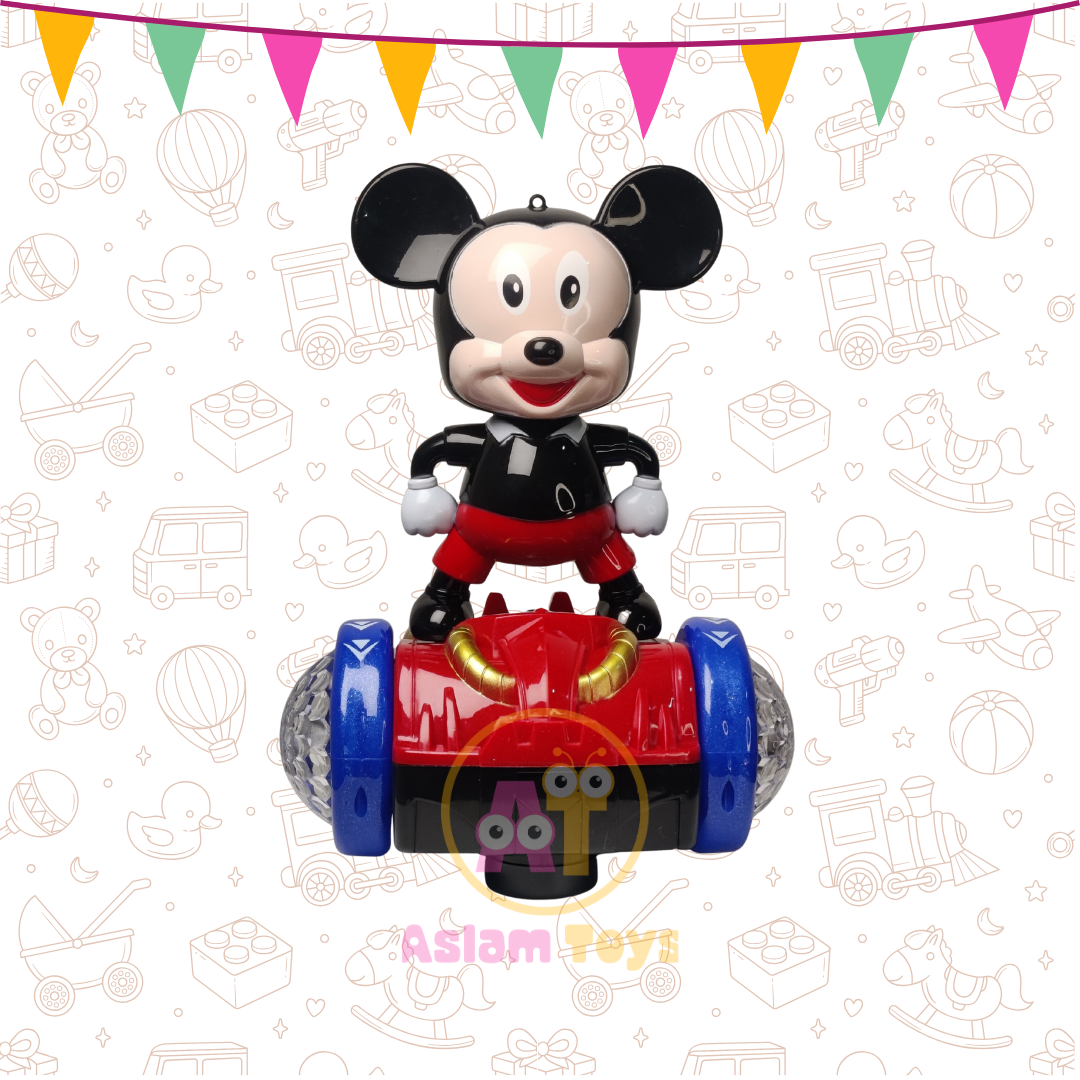 Mickey Mouse 3D Lights FUN Vehicle – Musical Omni-Directional Toy Car