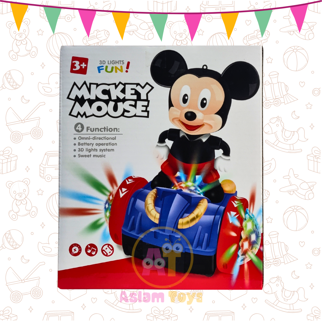 Mickey Mouse 3D Lights FUN Vehicle – Musical Omni-Directional Toy Car