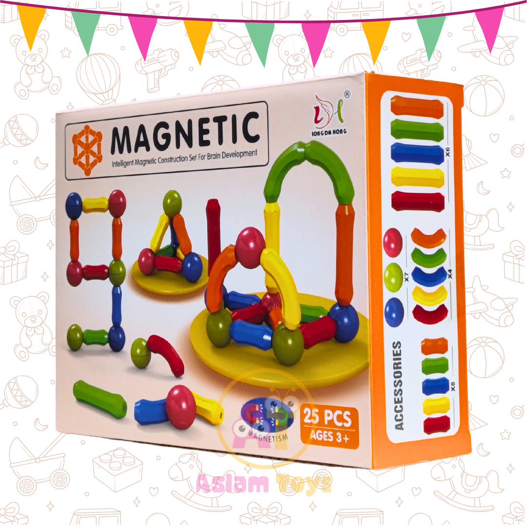 MAGNETIC Construction Set – 25-Piece Brain Development Toy for Ages 3+
