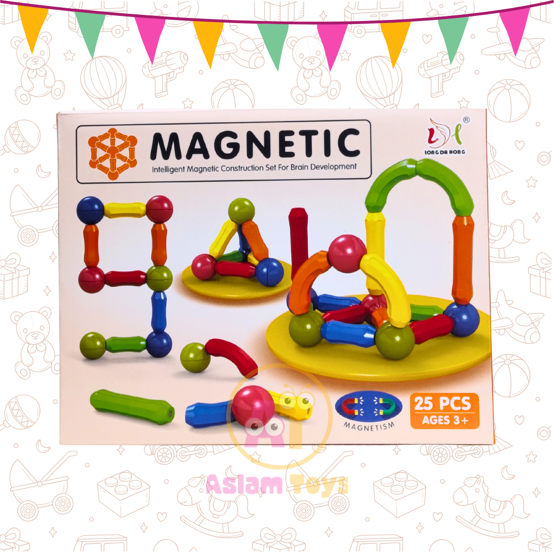 MAGNETIC Construction Set – 25-Piece Brain Development Toy for Ages 3+