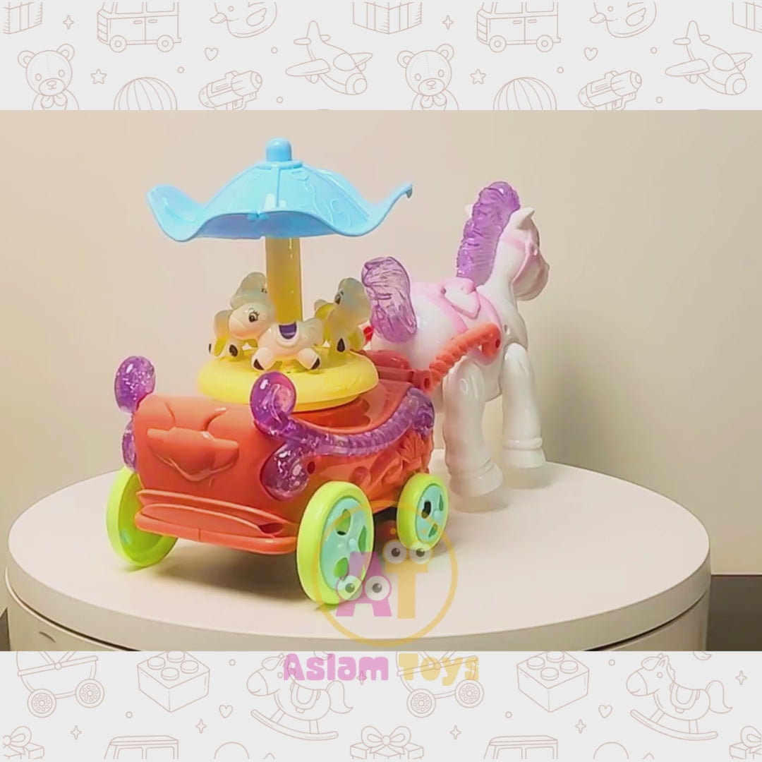 Cartoon Music Carriage – Light, Music &amp; Motion Toy for Kids